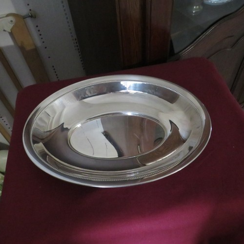 Grand plat ovale métal - plat, en