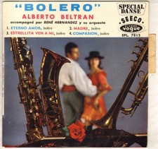 ALBERTO BELTRAN "BOLERO" LATIN JAZZ EP 1962 SEECO 7815