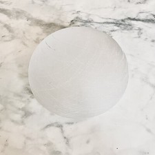 Globe En Pâte De Verre Dépoli Mat Blanc 