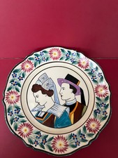 Assiette "Couple Breton" Faience Henriot Quimper