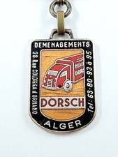 PORTE-CLES - Augis DÉMÉNAGEMENTS DORSCH - ALGER Algérie Métal ÉMAILLÉ 1960s