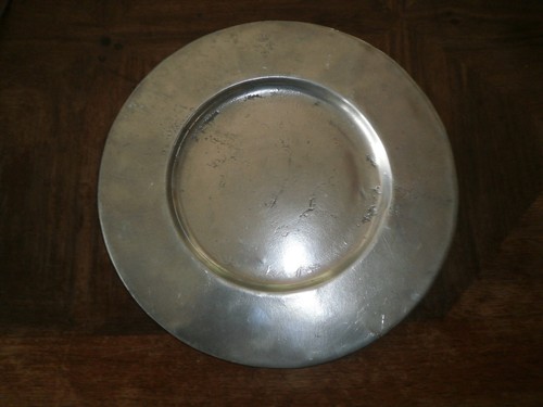 Assiette plat étain ancien - assiette,