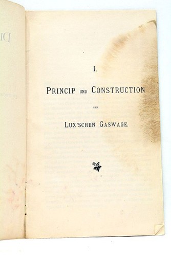 Livre ancien die gaswage lux - die,