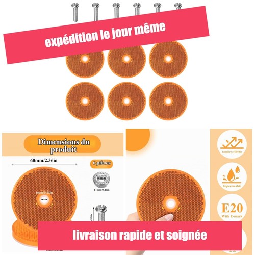 Réflecteurs ronds orange - , 60