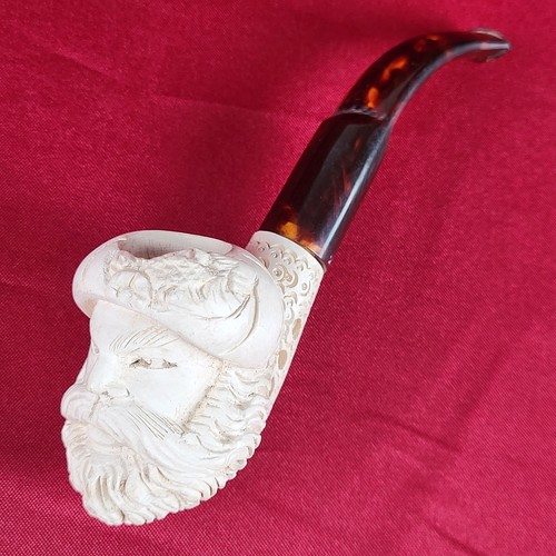 Pipe ecume mer sculptée - pipe, en