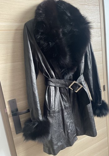 Manteau cuir femme dks - cuir,