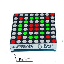 Dot Matrix 8 x 8 Red Green  Bicolor Led Display 32 x 32 x 7 mm MCM1388ASRG
