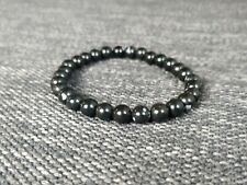 Bracelet obsidienne finement mouchetée naturelle perles 6 mm - pierre fine gemme
