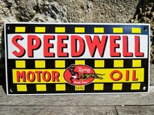 Plaque émaillée Garage SPEEDWELL motor oil Enamel Sign no Shell Bp Esso