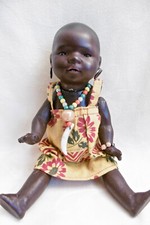 POUPÉE ANCIENNE - BÉBÉ CARACTÈRE NOIR HEUBACH KOPPELSDORF 24 cm - TÊTE RESTAURÉE