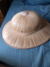 CHAPEAU COLONIAL ANCIEN  EN PAILLE FIBRE NATURELLE