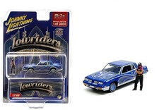 OLDSMOBILE Cutlass - Lowrider + Figur - 1984 - blue - Johnny Lightning 1:64