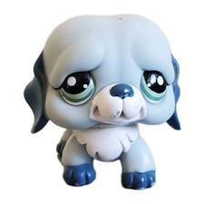 Littlest Pet Shop LPS #1087 Saint-Bernard G2 Bleu Clair Yeux Turquoise LPS Dog