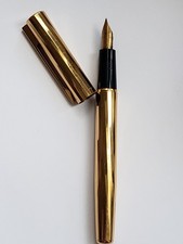 Superbe Vintage Stylo Plume Plaqué Or Waterman  Plume Or 18 Carats