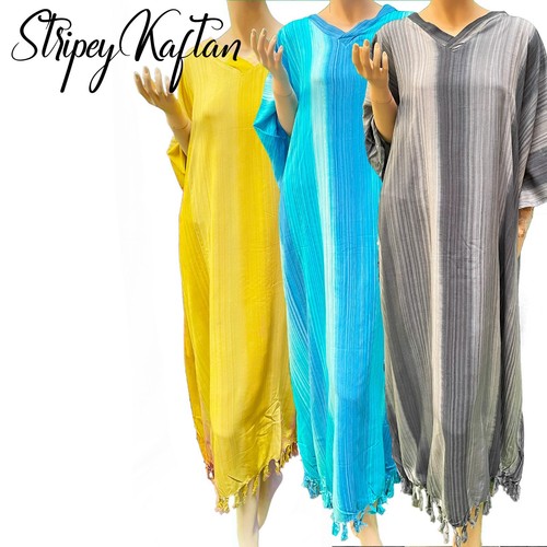 Rayé femmes caftan long - caftan,