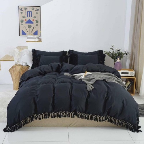 Noir coton handmade glands - coton,