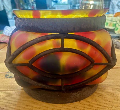 Vase art déco verre - vase,