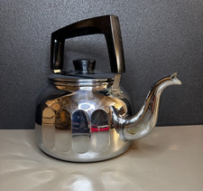 Grande bouilloire vintage en métal – poignée rétro déco cuisine champêtre