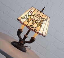 Lampadaire style Tiffany lampe de table lampe luminaire 2 feux vintage années...