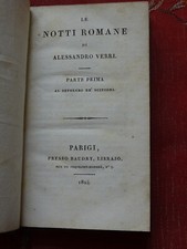 Le Notti Romane, Parte Prima : Al Sepolcro De' Scipioni A. VERRI 1824 Baudry