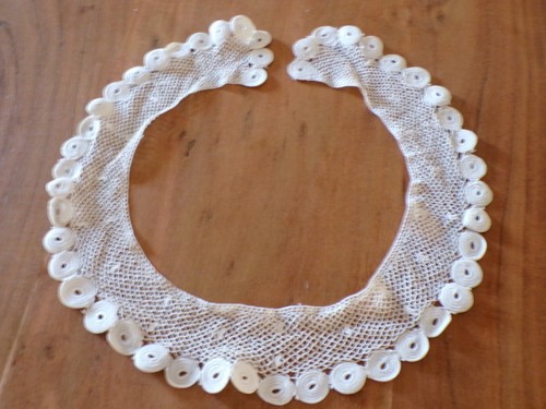 Linge ancien col parure - linge,
