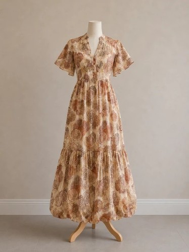 Robe longue manche courte