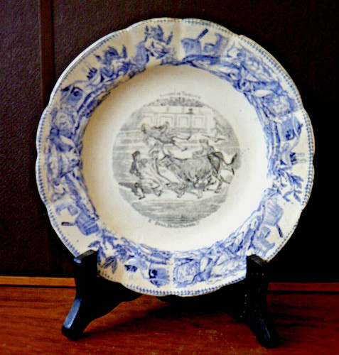 Ancienne assiette course - ancienne, de