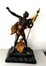 Statue régule 2 patines " Le serment " de Emile Louis Picault