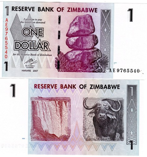 Zimbabwe billet dollar 2007 - 1,