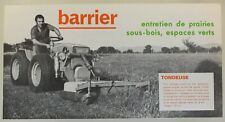 prospectus brochure tracteur Barrier tondeuse faucheuse broyeur debroussailleuse