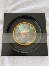 Cadre en bois avec miniature peinte duchesse élégante balançoire Napoléon III