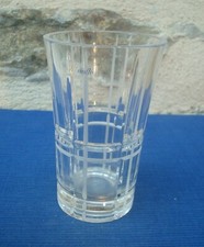 V67 Joli Vase en Cristal Taillé Signé Christofle TBE