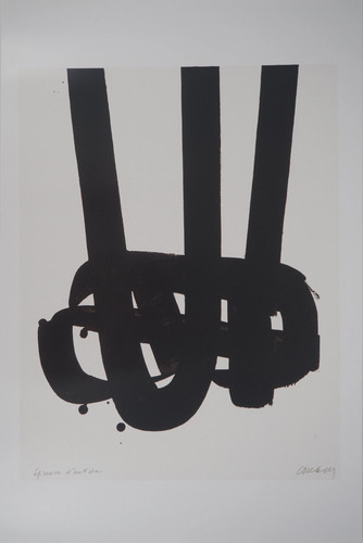 Pierre soulages lithographie - pierre, :