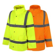 Veste Parka Hi-Vis Chaude Imperméable Sécurité Jaune Orange Traega TJK01
