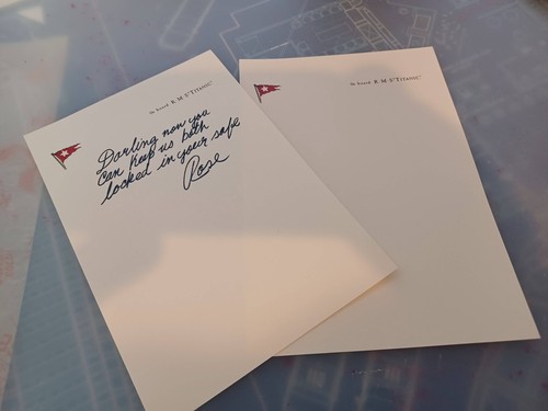 Titanic rose farewell note - rose,