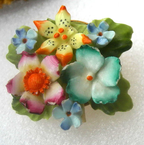 Vintage broche florale - vintage,