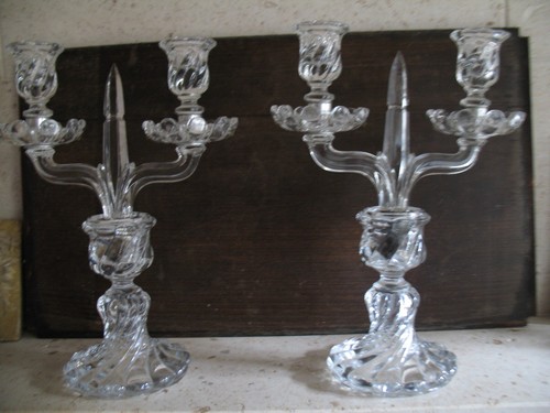 Anciennes girandoles baccarat - anciennes,