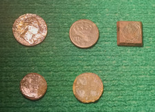 LOT DE 5 Poids Monétaires - Modules Gros et Petit - à Identifier