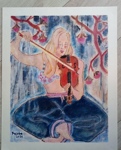 Tableau huile signée becoke - tableau,