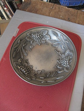 ++"532.15"   COUPE A FRUIT OU PAIN EN VERITABLE ETAIN DECOR RAISIN ET BLE