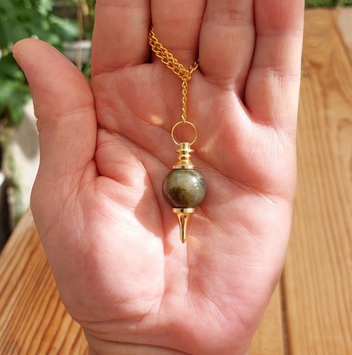 Pendule labradorite laiton - labradorite,