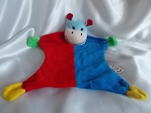 Doudou hippopotame rouge - hippopotame,,