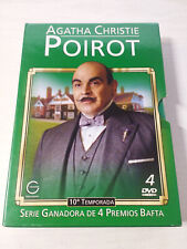 Poirot Agatha Christie Dixième Saison 10 Complète - 4 X DVD Espagnol Anglais 3T
