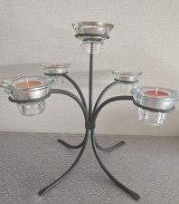 Bougeoir métal et verre