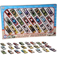 A2Z 4 Enfants 24 Pièces Alliage Racer Voitures de Collection Xmass Cadeau
