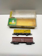 Echelle N Minitrix deux wagons couverts wagons de marchandises