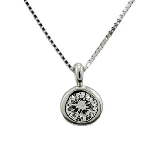 Pendentif solitaire brillant - pendentif,