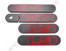 LOGO D’AILE ARRIÈRE ENJOLIVEUR DE CUSTODE CREUSE 1.9 PEUGEOT 205 GTI GRIS KIT DE