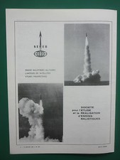 12/1968 PUB SEREB ENGINS BALISTIQUES SNLE MSBS SSBS  PUTEAUX ORIGINAL FRENCH AD