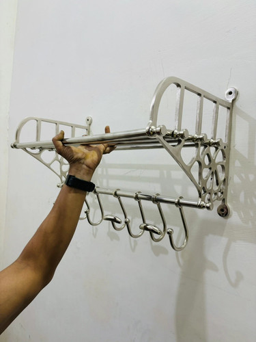 Porte manteau vintage nikel - porte-manteau,